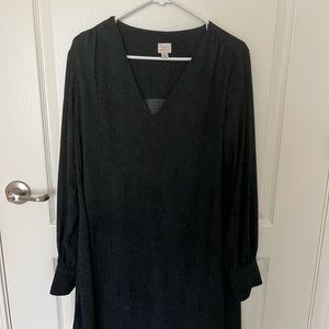 A New Day gray/black reptile print tunic dress Size L